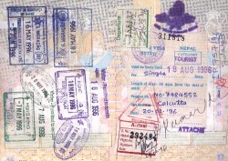 Voorbeeld van een visum voor Nepal, aangevraagd in India