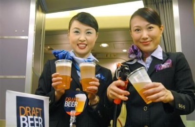 Biertap aan boord van All Nippon Airways