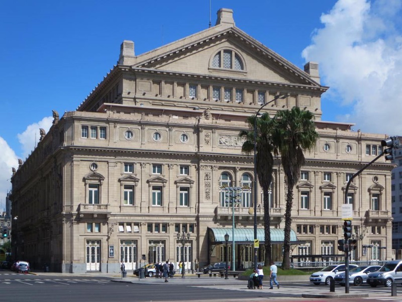 Gevel van Teatro Colón in Buenos Aires