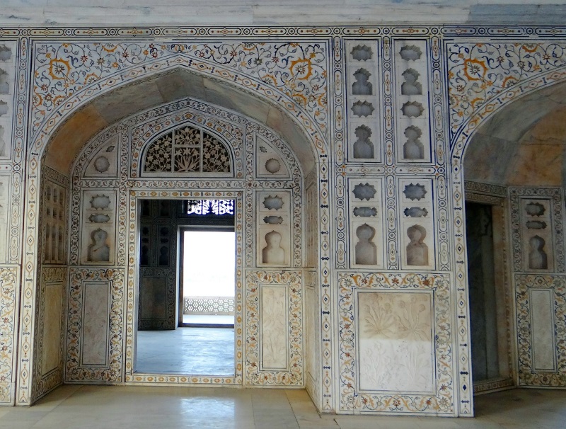 Interieur van Taj Mahal in Agra