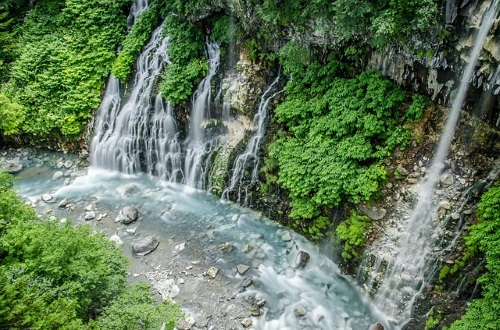 Shirahige waterval in Hokkaido, Japan
