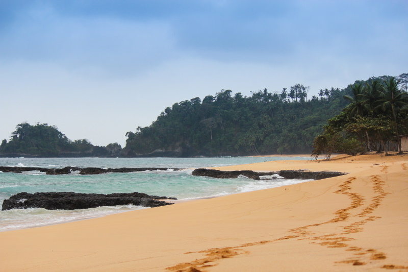 Jale strand in Sao Tomé en Principe