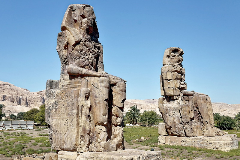 Kolossen van Memnon in Luxor