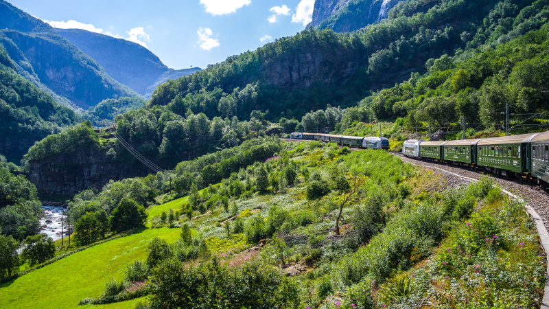 Noorwegen Flam-spoorweg