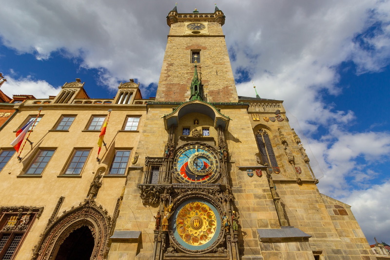 Toren van astronomische klok in Praag