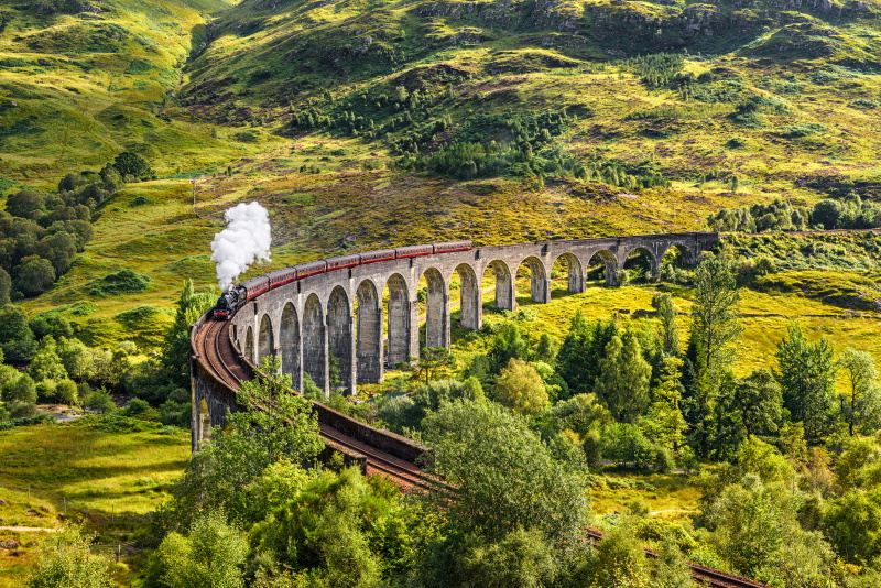 Jacobite trein in Schotland
