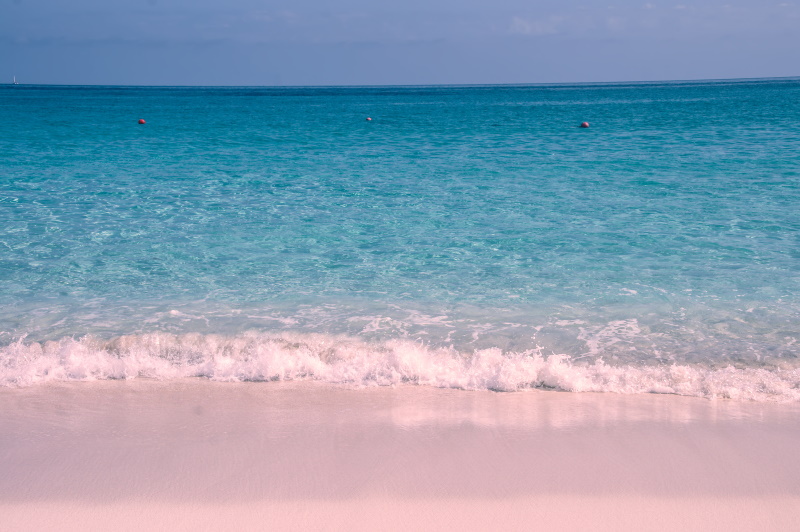 Pink Beach op de Bahama's