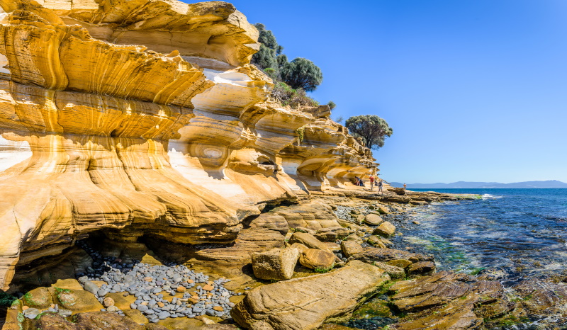 Painted Cliffs in Tasmanië