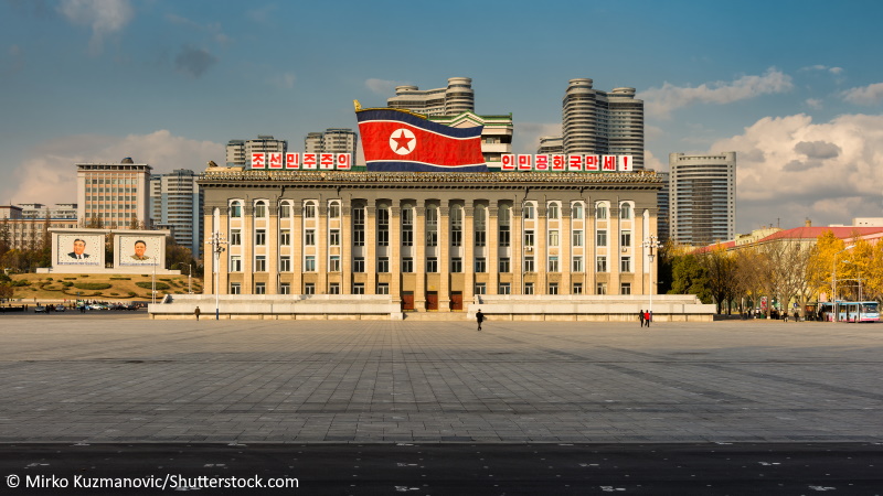 Plein in Pyongyang Noord-Korea