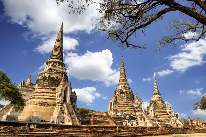 Wat Phra Si Sanphet tempels in Ayutthaya